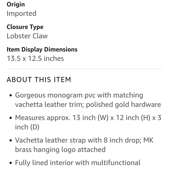 Michael Kors Vanilla PVC purse/crossbody - Picture 13 of 16